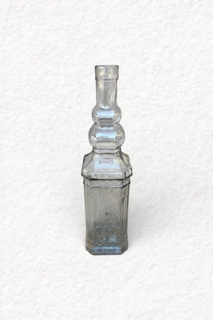 Flaschenvase - Glas / gemustert