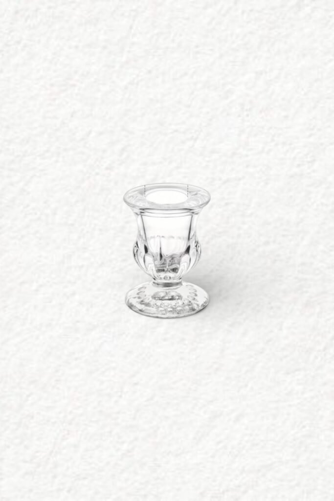 kleine Kerzenhalter - Glas / kristallklar / unterschiedliche Formen (H6 cm)