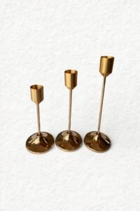 Kerzenhalter - rosegold modern unterschiedliche Formen und Größen (H15 - 22 cm)