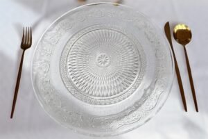 Platzteller - Kristallglas gemustert (D33 cm)