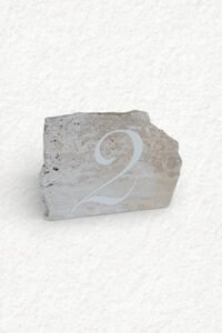 Tischnummer - Travertinstein (Nummer 1 - 12)