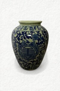 Vase - Mediterran blau weiß
