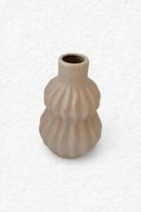 Vase - Steinoptik beige (H19 x 12 x 4 cm)