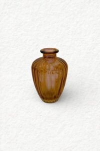 Vase - orange geriffelt (H12 x 2,5 cm)