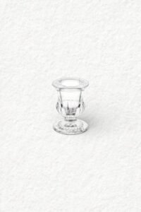 kleine Kerzenhalter - Glas kristallklar unterschiedliche Formen (H6 cm)