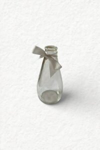 kleine Vase - Glas klar (H14 x 7 x 2 cm)